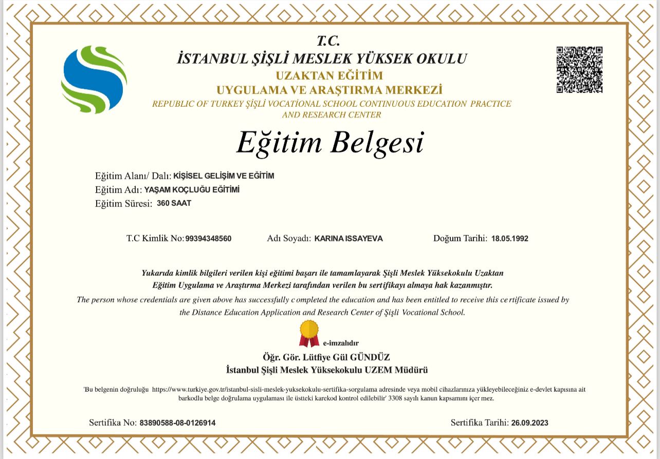 Kişisel Gelişim ve Eğitim — Istanbul Şişli Meslek Yüksek Okulu